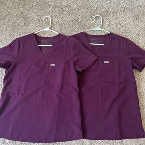 Figs deep purple Catarina top S